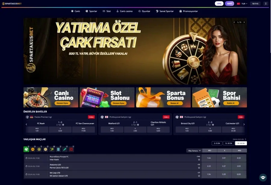 Spartakusbet ekran görüntüsü